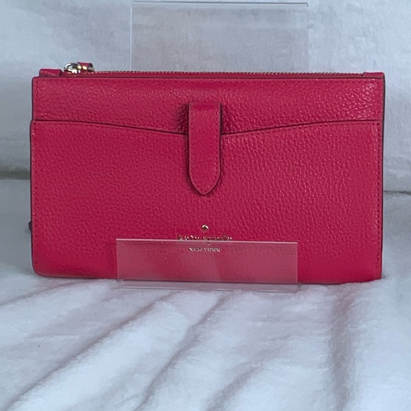 kate spade Handbags - Kate Spade Fuchsia Leather Wallet and phone holder